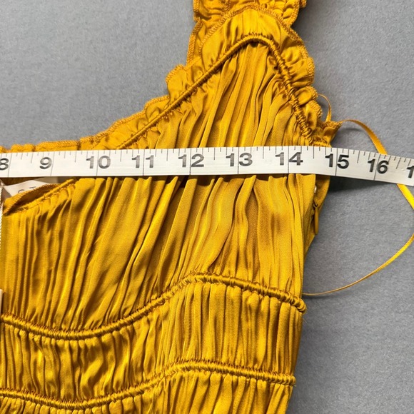 NWT ASTR the Label Enola Satin Smocked Midi Dress Romantic Quiet Luxury Boho - Picture 2 of 12